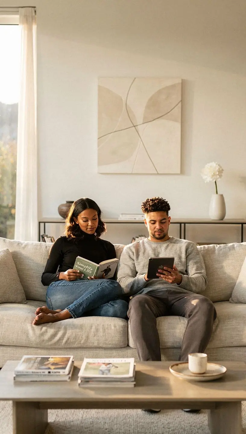 Person thoughtfully reviewing a checklist of digital tools to reduce complexity and enhance productivity.